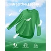 image:imageG4Free Lightbreeze Womens UPF 50 Long Sleeve Workout Tops Quick Dry UV Sun Shirt Running Gym Hiking Yoga Casual LightweightForest Green