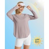 image:imageG4Free Lightbreeze Womens UPF 50 Long Sleeve Workout Tops Quick Dry UV Sun Shirt Running Gym Hiking Yoga Casual LightweightGray Lilac