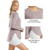 image:imageG4Free Lightbreeze Womens UPF 50 Long Sleeve Workout Tops Quick Dry UV Sun Shirt Running Gym Hiking Yoga Casual LightweightGray Lilac