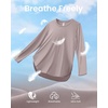 image:imageG4Free Lightbreeze Womens UPF 50 Long Sleeve Workout Tops Quick Dry UV Sun Shirt Running Gym Hiking Yoga Casual LightweightGray Lilac