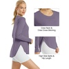 image:imageG4Free Lightbreeze Womens UPF 50 Long Sleeve Workout Tops Quick Dry UV Sun Shirt Running Gym Hiking Yoga Casual LightweightGray Purple