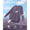 image:imageG4Free Lightbreeze Womens UPF 50 Long Sleeve Workout Tops Quick Dry UV Sun Shirt Running Gym Hiking Yoga Casual LightweightGray Purple