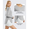 image:imageG4Free Lightbreeze Womens UPF 50 Long Sleeve Workout Tops Quick Dry UV Sun Shirt Running Gym Hiking Yoga Casual LightweightGrey