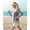image:imageG4Free Lightbreeze Womens UPF 50 Long Sleeve Workout Tops Quick Dry UV Sun Shirt Running Gym Hiking Yoga Casual LightweightGrey