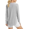 image:imageG4Free Lightbreeze Womens UPF 50 Long Sleeve Workout Tops Quick Dry UV Sun Shirt Running Gym Hiking Yoga Casual LightweightGrey