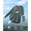 image:imageG4Free Lightbreeze Womens UPF 50 Long Sleeve Workout Tops Quick Dry UV Sun Shirt Running Gym Hiking Yoga Casual LightweightGrey Sage