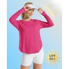 image:imageG4Free Lightbreeze Womens UPF 50 Long Sleeve Workout Tops Quick Dry UV Sun Shirt Running Gym Hiking Yoga Casual LightweightHot Pink