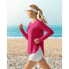 image:imageG4Free Lightbreeze Womens UPF 50 Long Sleeve Workout Tops Quick Dry UV Sun Shirt Running Gym Hiking Yoga Casual LightweightHot Pink