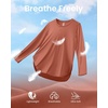 image:imageG4Free Lightbreeze Womens UPF 50 Long Sleeve Workout Tops Quick Dry UV Sun Shirt Running Gym Hiking Yoga Casual LightweightJam Brown
