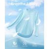image:imageG4Free Lightbreeze Womens UPF 50 Long Sleeve Workout Tops Quick Dry UV Sun Shirt Running Gym Hiking Yoga Casual LightweightLight Blue