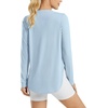 image:imageG4Free Lightbreeze Womens UPF 50 Long Sleeve Workout Tops Quick Dry UV Sun Shirt Running Gym Hiking Yoga Casual LightweightLight Denim