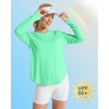 image:imageG4Free Lightbreeze Womens UPF 50 Long Sleeve Workout Tops Quick Dry UV Sun Shirt Running Gym Hiking Yoga Casual LightweightMint Green