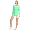 image:imageG4Free Lightbreeze Womens UPF 50 Long Sleeve Workout Tops Quick Dry UV Sun Shirt Running Gym Hiking Yoga Casual LightweightMint Green