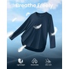 image:imageG4Free Lightbreeze Womens UPF 50 Long Sleeve Workout Tops Quick Dry UV Sun Shirt Running Gym Hiking Yoga Casual LightweightNavy