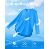 image:imageG4Free Lightbreeze Womens UPF 50 Long Sleeve Workout Tops Quick Dry UV Sun Shirt Running Gym Hiking Yoga Casual LightweightOcean Blue
