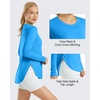image:imageG4Free Lightbreeze Womens UPF 50 Long Sleeve Workout Tops Quick Dry UV Sun Shirt Running Gym Hiking Yoga Casual LightweightOcean Blue