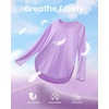 image:imageG4Free Lightbreeze Womens UPF 50 Long Sleeve Workout Tops Quick Dry UV Sun Shirt Running Gym Hiking Yoga Casual LightweightPurple