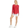 image:imageG4Free Lightbreeze Womens UPF 50 Long Sleeve Workout Tops Quick Dry UV Sun Shirt Running Gym Hiking Yoga Casual LightweightRed