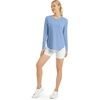 image:imageG4Free Lightbreeze Womens UPF 50 Long Sleeve Workout Tops Quick Dry UV Sun Shirt Running Gym Hiking Yoga Casual LightweightSmog Blue