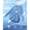 image:imageG4Free Lightbreeze Womens UPF 50 Long Sleeve Workout Tops Quick Dry UV Sun Shirt Running Gym Hiking Yoga Casual LightweightSmog Blue