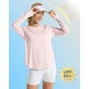 image:imageG4Free Lightbreeze Womens UPF 50 Long Sleeve Workout Tops Quick Dry UV Sun Shirt Running Gym Hiking Yoga Casual LightweightSmoky Blush