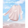 image:imageG4Free Lightbreeze Womens UPF 50 Long Sleeve Workout Tops Quick Dry UV Sun Shirt Running Gym Hiking Yoga Casual LightweightSmoky Blush