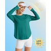 image:imageG4Free Lightbreeze Womens UPF 50 Long Sleeve Workout Tops Quick Dry UV Sun Shirt Running Gym Hiking Yoga Casual LightweightTeal