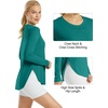 image:imageG4Free Lightbreeze Womens UPF 50 Long Sleeve Workout Tops Quick Dry UV Sun Shirt Running Gym Hiking Yoga Casual LightweightTeal
