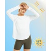 image:imageG4Free Lightbreeze Womens UPF 50 Long Sleeve Workout Tops Quick Dry UV Sun Shirt Running Gym Hiking Yoga Casual LightweightWhite