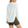 image:imageG4Free Lightbreeze Womens UPF 50 Long Sleeve Workout Tops Quick Dry UV Sun Shirt Running Gym Hiking Yoga Casual LightweightWhite