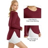 image:imageG4Free Lightbreeze Womens UPF 50 Long Sleeve Workout Tops Quick Dry UV Sun Shirt Running Gym Hiking Yoga Casual LightweightWine Red