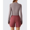 image:imageG4Free Lightbreeze Womens UPF 50 Sun Shirts Quick Dry  Breathable Crop Long Sleeve Workout Tops Running Hiking GolfGray Lilac