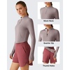 image:imageG4Free Lightbreeze Womens UPF 50 Sun Shirts Quick Dry  Breathable Crop Long Sleeve Workout Tops Running Hiking GolfGray Lilac