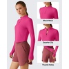 image:imageG4Free Lightbreeze Womens UPF 50 Sun Shirts Quick Dry  Breathable Crop Long Sleeve Workout Tops Running Hiking GolfHot Pink