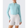 image:imageG4Free Lightbreeze Womens UPF 50 Sun Shirts Quick Dry  Breathable Crop Long Sleeve Workout Tops Running Hiking GolfLight Blue