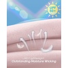 image:imageG4Free Lightbreeze Womens UPF 50 Sun Shirts Quick Dry  Breathable Crop Long Sleeve Workout Tops Running Hiking GolfLight Pink