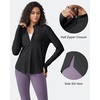 image:imageG4Free Lightbreeze Womens UPF 50 Sun Shirts Quick Dry  Lightweight Long Sleeve Workout Tops Half Zip Running Hiking YogaBlack