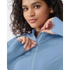 image:imageG4Free Lightbreeze Womens UPF 50 Sun Shirts Quick Dry  Lightweight Long Sleeve Workout Tops Half Zip Running Hiking YogaBlue Gray