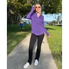 image:imageG4Free Lightbreeze Womens UPF 50 Sun Shirts Quick Dry  Lightweight Long Sleeve Workout Tops Half Zip Running Hiking YogaDark Purple