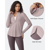 image:imageG4Free Lightbreeze Womens UPF 50 Sun Shirts Quick Dry  Lightweight Long Sleeve Workout Tops Half Zip Running Hiking YogaGray Lilac