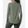 image:imageG4Free Lightbreeze Womens UPF 50 Sun Shirts Quick Dry  Lightweight Long Sleeve Workout Tops Half Zip Running Hiking YogaGray Olive