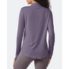 image:imageG4Free Lightbreeze Womens UPF 50 Sun Shirts Quick Dry  Lightweight Long Sleeve Workout Tops Half Zip Running Hiking YogaGray Purple