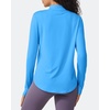 image:imageG4Free Lightbreeze Womens UPF 50 Sun Shirts Quick Dry  Lightweight Long Sleeve Workout Tops Half Zip Running Hiking YogaOcean Blue