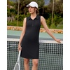 image:imageG4Free Maternity Tennis Dress UPF 50 Pregnancy Golf Dresses Button Front Polo Shirt Casual SummerBlack