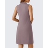 image:imageG4Free Maternity Tennis Dress UPF 50 Pregnancy Golf Dresses Button Front Polo Shirt Casual SummerGray Lilac
