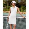 image:imageG4Free Maternity Tennis Dress UPF 50 Pregnancy Golf Dresses Button Front Polo Shirt Casual SummerPure White