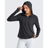 image:imageG4Free Skimetic UPF 50 Sun Hoodie Lightweight Women Long Sleeve Workout Tops Shirts Half Zip Quick Dry Running HikingBlack