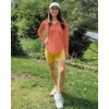 image:imageG4Free Skimetic UPF 50 Sun Hoodie Lightweight Women Long Sleeve Workout Tops Shirts Half Zip Quick Dry Running HikingBurnt Orange