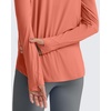 image:imageG4Free Skimetic UPF 50 Sun Hoodie Lightweight Women Long Sleeve Workout Tops Shirts Half Zip Quick Dry Running HikingBurnt Orange