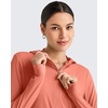 image:imageG4Free Skimetic UPF 50 Sun Hoodie Lightweight Women Long Sleeve Workout Tops Shirts Half Zip Quick Dry Running HikingBurnt Orange